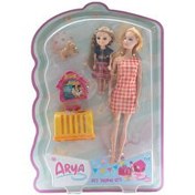 Resim Arya Pet Taşıma Seti Kare Desen Elbiseli 