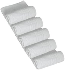 Resim 5 li Otel Ayak Havlusu Bukle Ayak İzli 50x70 Cm Beyaz 12/1 Avs 200 Gr 