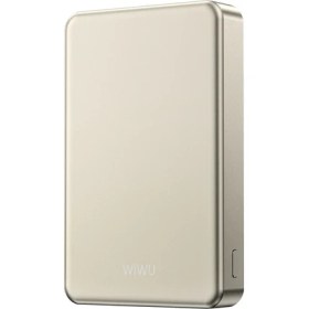 Resim Wiwu P15-1 LED Işık Göstergeli Ultra İnce PD 20W Kablosuz Powerbank 10000mAh 15W - Titanyum-Gold 
