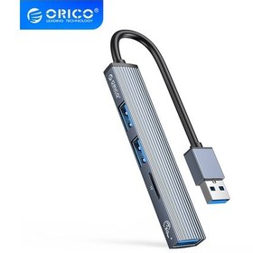 Resim Orico 3 Portlu USB 3.0 Çoklayıcı TF Micro SD Kart Okuyucu Hub Alüminyum 