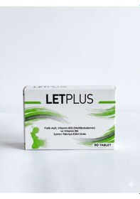 Resim Letplus Folik Asit + Vitamin B12 + Vitamin B6 İçeren Takviye Edici Gıda 90 Tablet 