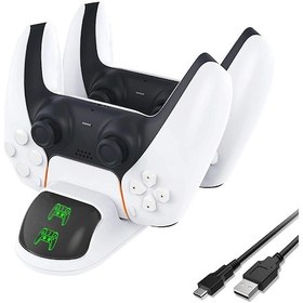 Resim Hobimtek Ps5 Dualsense Kol Şarj Edici Stand Dock Led Göstergeli Tp5-0506b 