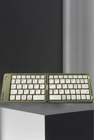 Resim Torima Kablosuz Klavye Bluetooth Katlanabilir Şarjlı Mini Klavye TK 