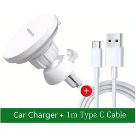 Resim Challenger Manyetik Hızlı Kablosuz Şarj Istasyonu Araç Kiti 5 Beyaz Kablo İphone Uyumlu Samsung Xiaomi 