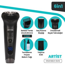 Resim Goldmaster GM-8162 Artist 6 In 1 Erkek Bakım Seti 