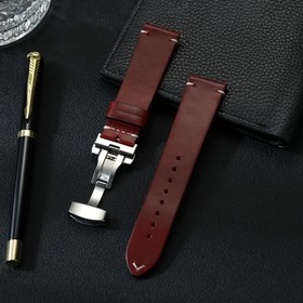 Resim Erkek Saat Kayışı - Hızlı Çıkarma Kelebek Tokası, Kahverengi Resmi ve Rahat Saat Bantı, 18mm/20mm/22mm Saatlerle Uyumlu - Dayanıklı Günlük ve Özel Durum Kayışı, Çok Yönlü Bileklik, Klasik Tasarım, Sağlam Yapı, Moda Tutkunları, Bileklik Aksesuarı, Vintage Tarzı, Yüksek Kaliteli Malzeme, Profesyonel Giyim 