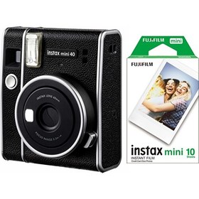 Resim Fujifilm Instax Mini 40 Fotoğraf Makinesi Ve 10'lu Film Fujifilm