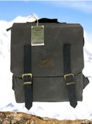 Resim Vintage Salaş Su Geçirmez Design Unisex Laptop Bölmeli Gezi Okul Seyahat Kamp Sırt Çantası 29x35cm Siyah 