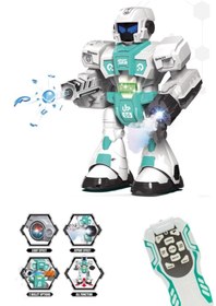 Resim Tıfıl Toys Pilli Işıklı Sesli Full Fonksiyon Duman ve Su Balonu Atan Kumandalı Robot Oyuncak 