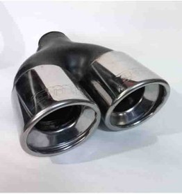Resim 76 Mm. Çiftli Içi Dolu Eğimli Eşit Krom Egzoz Eksoz Ucu - - 