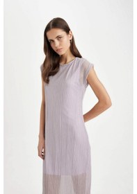 Resim Defacto Bodycon Yuvarlak Yaka Yarasa Kollu Maxi Elbise C8293AX24SMPR242 