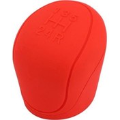 Resim Kırmızı Rahat Dokunmatik El Freni Ayar Kapağı Premium Isıya Dayanıklı Araba Manuel Silikon Vites Kafa Topuzu Odak İçin Kaymaz 