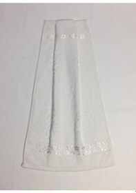 Resim Havlulu Mutfak Önlüğü Panama Örgülü Kırmızı - Beyaz 