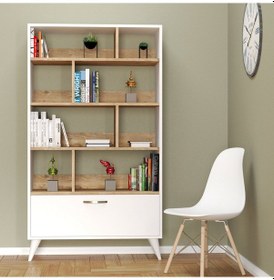 Resim Tanmob KTB0201 Gold Kitaplık Ahşap - Beyaz 