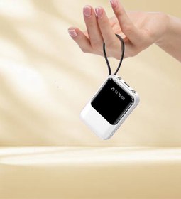 Resim Enerx Enr-P10DC 10.000 Mah 2.0a Dahili Kablolu Led Aydınlatmalı Powerbank 