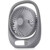 Resim Auhma Aufn01 7 İnç Şarjlı Masaüstü Vantilatör Led Işıklı Sessiz 3 Kademeli 