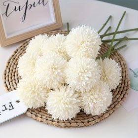 Resim 8 Adet Gerçekçi Yapay Krizantem Buketi - Hafif Pembeye Çiçek Düzenlemesi, Bakım Gerektirmeyen Masa Merkezi Ev Ofis Nikah veya Etkinlik Süsü İnceleğinde Dayanıklı Şeffef ile Anneler günlük Babalar işletmeci Mezuniyet Ölülər Bayram Muharebe Baqır Asma Saksılar Mini Suni Çicek Çepelek Partisi Törenlerini Aydınlatıcı, Şık Esthetik El yaptığıyla Benzer 