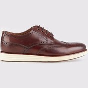 Resim Cabani Eva Tabanlı Hakiki Deri Kahverengi Bağcıklı Erkek Günlük Ayakkabı Kahverengi 