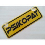 Resim Dekor Sarı Plaka - Psikopat 22x7,5cm Dekor Levha Dekor Plaka 