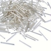 Resim 50g Yaklaşık 150 adet Cam Tüplü Gümüş Delikli Dekoratif Boncuk Takı Yapımı DIY Özel Boncuk Süslemeleri Erkekler Kadınlar Minimalist Çok Yönlü Boncuk Aksesuarları 