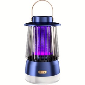 Resim Taşınabilir 3'ü 1 Arada USB Şarjlı Sivrisinek Lambası - Çok Fonksiyonlu, Asılabilir veya Düz - Ev için İdeal, Küçük Masa Lambası İşlevi, Kamp ve Karavan İçin, Ofis ve Açık Hava Kullanımı - Çift Renkli Işık 
