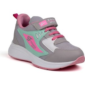 Resim Kız Çocuk Buz Yeşili Cırtlı Bağcıklı Sneaker Günlük Rahat Spor Ayakkabı Yeşil 