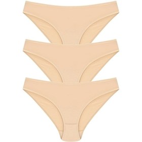 Resim Bonbonetti Chocolate Baby & Kids Bonbonetti %100 Pamuk Bikini Model 3'Lü Paket Ten Kadın Külot Ten Rengi 