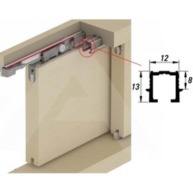 Resim Albatur 7600 Alüminyum Üst Ray Profil 3 Mt 