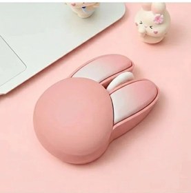 Resim Tavşan Figürlü Kablosuz Mouse Pil Dahil Etiket li Pembe 