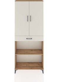 Resim Arges Dolap 4 Raflı Tek Çekmeceli 2 Kapaklı 88x30x221 Çam-aytaşı Atlas Çam 