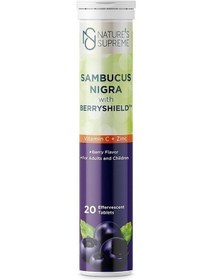 Resim Natures Supreme Sambucus Nigra 20 Efervesan Tablet Çilek-Ahududu 