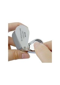 Resim Büro Ev Ofis Hediyesi İçin 30x Büyütür 21mm Mercekli Büyüteç Özel Kutulu Işıklı Metal Lup 