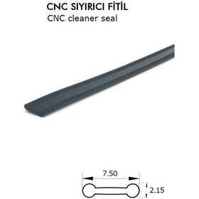 Resim Contacall Cnc Kızak Fitili Cnc Sıyırıcı Contası 5 Metre Siyah 