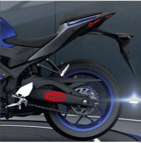 Resim Magnet Marelli Yazılı Kırmızı Arka Maşa Sticker Etiket Modeli 