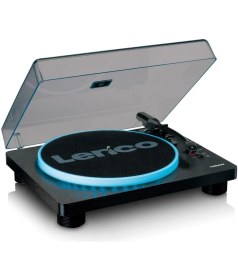 Resim Lenco Ls-50 LED Siyah Hoparlörlü Usbli MP3E Kayıt Özellikli LED Işıklı Pikap Plak Çalar 