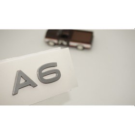 Resim Dk Tuning A6 2025+ Bagaj Gümüş Yazı Logo Arma Audi İle Uyumlu Bagaj Arma 