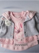 Resim Luludy Kids Pembe Tavşan Detaylı Kız Bebek Üçlü Takım 
