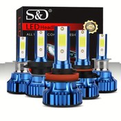 Resim S&D 2 adet H1 H3 H4 H7 LED Canbus H8 H11 HB3 9005 HB4 9006 LED Otomatik Lambalar Mini 60W 20000LM Araba Işık Ampulleri Oto Lambası CSP Çip, SD 