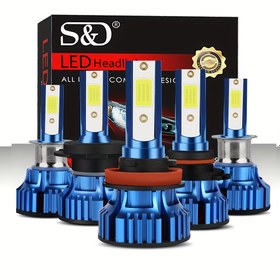 Resim S&D 2 adet H1 H3 H4 H7 LED Canbus H8 H11 HB3 9005 HB4 9006 LED Otomatik Lambalar Mini 60W 20000LM Araba Işık Ampulleri Oto Lambası CSP Çip, SD 