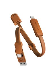 Resim Energea Sheath Key 15cm 60w 2in1 Type-c To Type-c Ve Usb-a Hızlı Şarj Kablo - Turuncu 