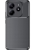 Resim Redmi Note 14 Kılıf Akav Negro Silikon Kapak - Siyah Siyah 