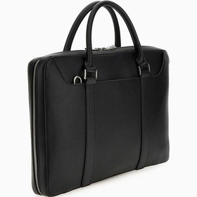 Resim Guess Metal Logolu Askılı Evrak Çantası Black - Black / STD 