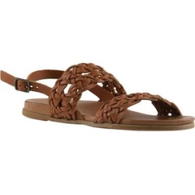 Resim Bueno Shoes Taba Deri Kadın Düz Sandalet 
