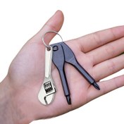 Resim 3'lü Mini Taşınabilir Alet Seti - Paslanmaz Çelik Anahtarlık Tornavida & Ayarlanabilir Anahtar, Açık Hava Kampı Seyahat için İdeal, Çok Fonksiyonlu, Taşıması & Kullanması Kolay, Dayanıklı Çelik Hayatta Kalma EDC için 