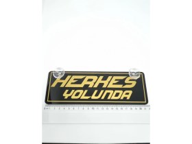 Resim Cybill Store Herkes Yolunda Altın Yazılı Gold Serisi Vantuzlu Dekor Pleksi Plaka 