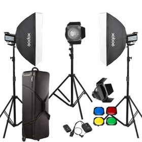 Resim Godox QS600 II W/S 3'lü Stüdyo Paraflaş SoftBox Kit (600 Watt) 