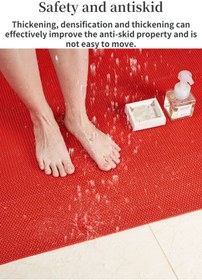 Resim Blue Home Banyo Duş Havuz Yeni Petek Paspas Kaydırmaz Pvc Paspas / KIRMIZI En : 90cm. 