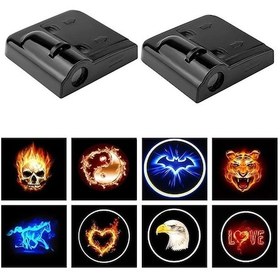 Resim Renault Captur Clio Duster Espace Koleos Logan Megane Laguna Araba Led Logosu Kapı Hoşgeldiniz Lazer Projektör Gölge Işık Blue Dragon- 