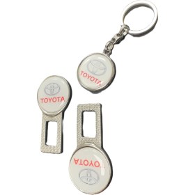 Resim Toyota Corolla C-Hr Rav4 Auris Yaris Uyumlu Ses Susturucu Metal Toka 1 Çift Anahtarlık 1 Adet 