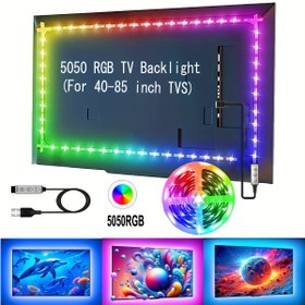 Resim RGB LED TV Arka Aydınlatma Şeridi, 5050 SMD, 5V USB Güçlü, 10.0metre/5.0metre/299.92cm, 16 Milyon Renk, 101.6-215.9cm TV'ler, PC Oyunları, Yatak Odası Aydınlatması, İç Mekan Kullanımı, Su Geçirmez, ≤36V, USB Port, 3 Düğme Uzaktan Kumanda 